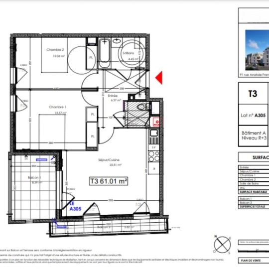  MAZALINE IMMOBILIER : Appartement | SAINT-PRIEST (69800) | 61 m2 | 295 900 € 