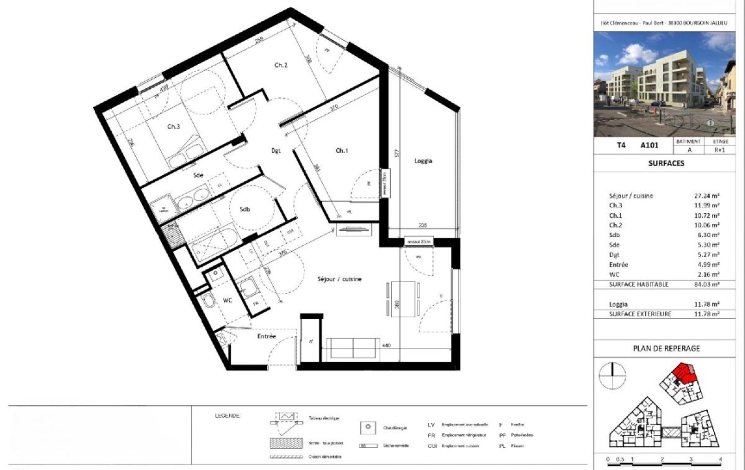 MAZALINE IMMOBILIER : Appartement | BOURGOIN-JALLIEU (38300) | 84 m2 | 311 000 € 